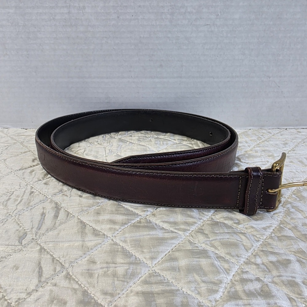 Leegin Genuine Leather Belt Size 44 Made‎ In USA Brass Buckle